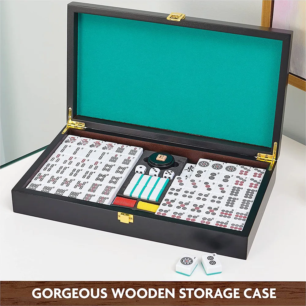 leather Luxury Christmas Mahjong game set  Mahjong CASE travel Mahjong game box