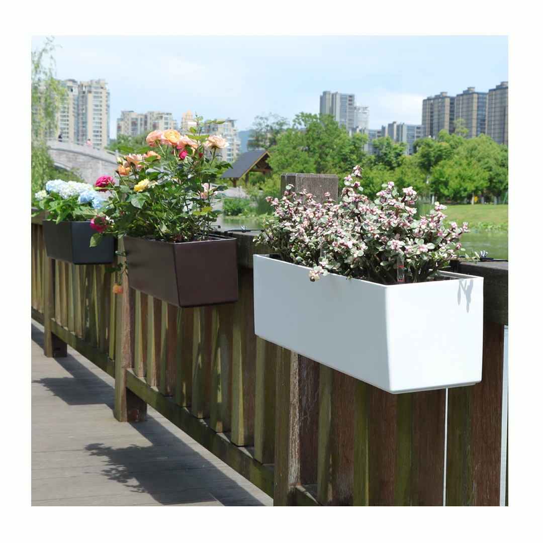 New Succulent Pots Lazy Self Watering Plastic Flowerpot Balcony Grows Vegetable To Grow Flower Big Rectangle Planting Trough