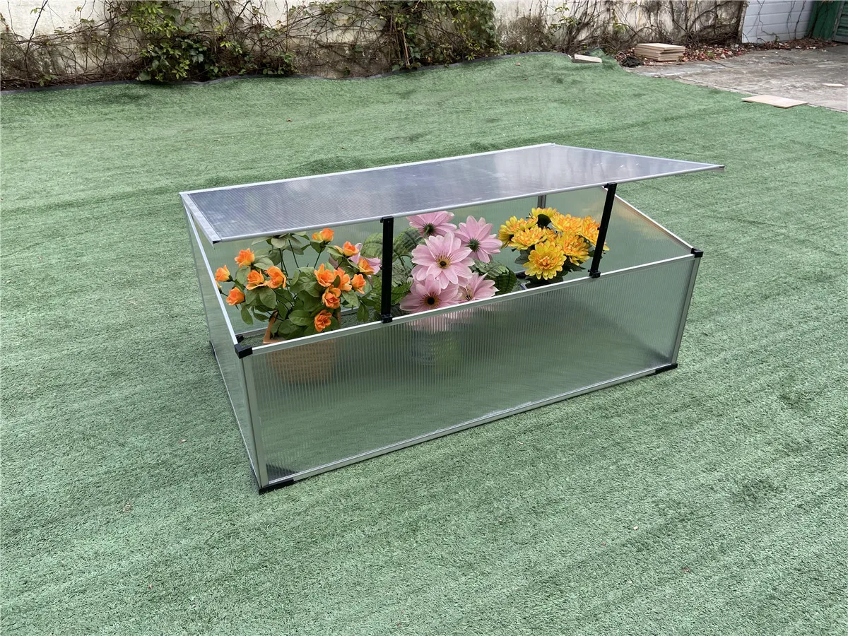Mini garden greenhouse anodized aluminium cold frame