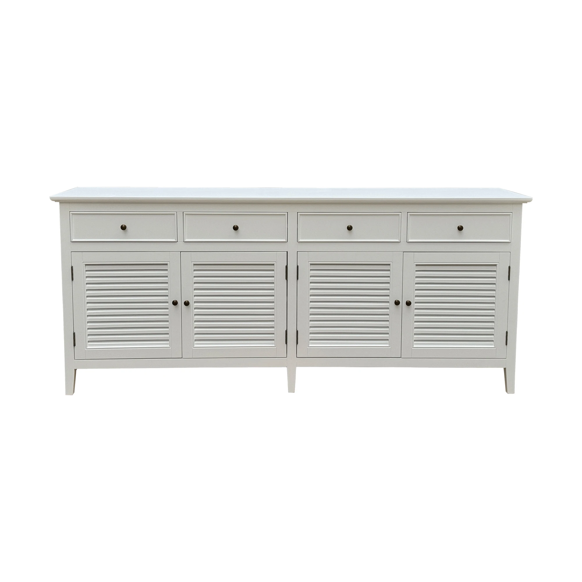 HL634 French High-quality Dining Furniture White Solid Wooden 4 Drawers Storage Sideboard Buffet Cabinets