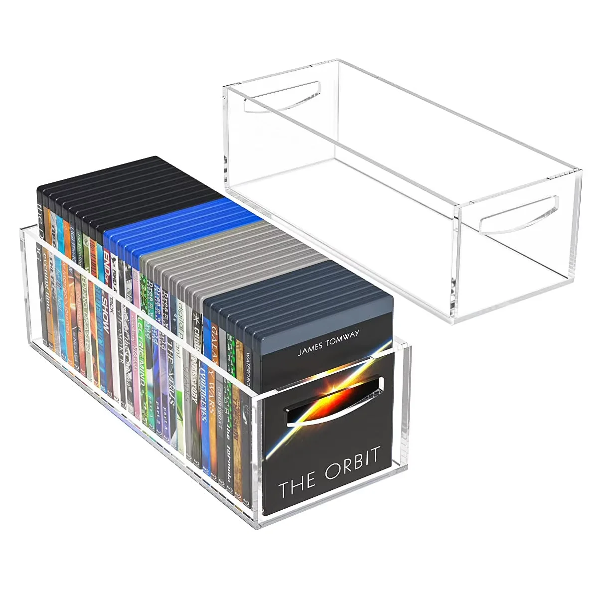 Video Game Cases and Controllers Acrylic Storage Container for Small Books Booklets DVD CD Box