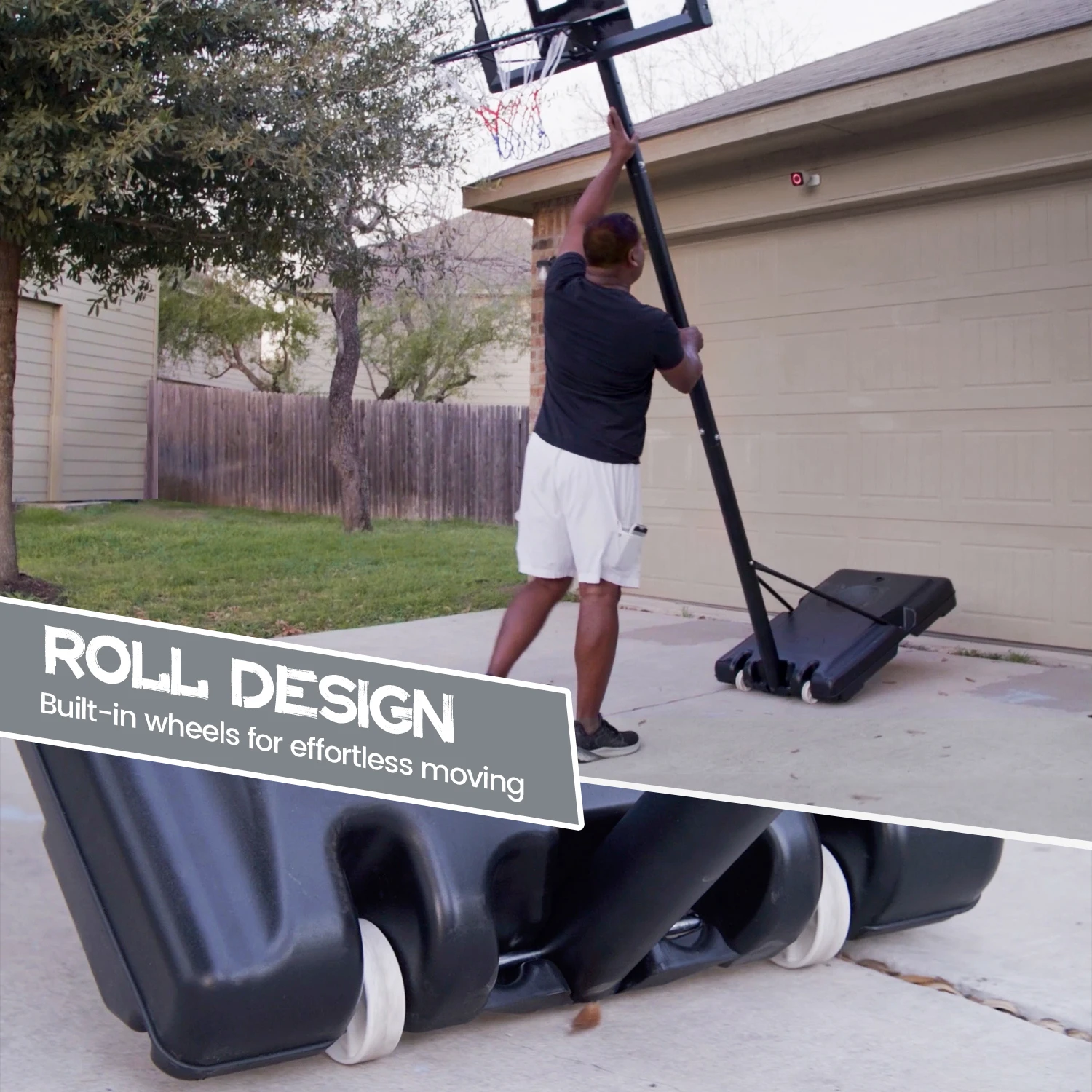 Переносная Регулируемая баскетбольная система для баскетбола, 4,8-10 футов