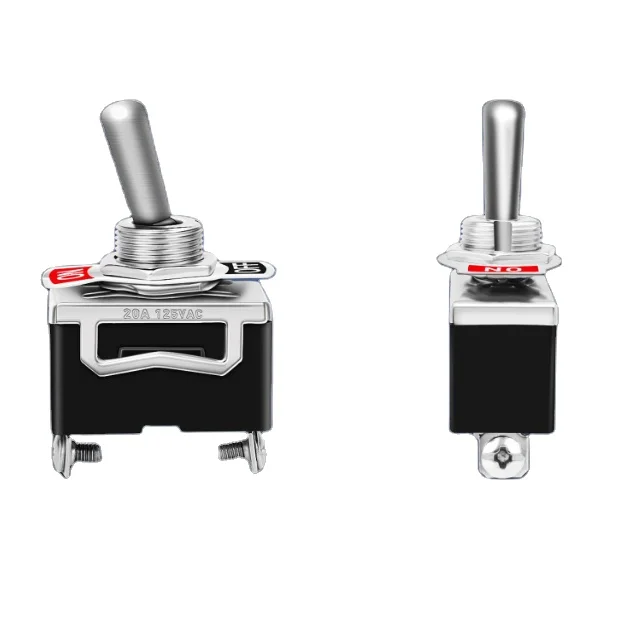 YUENFUNG Heavy Duty Rocker Toggle,15A 250V 20A 125V SPST 2 Pin ON/Off Switch Metal Bat