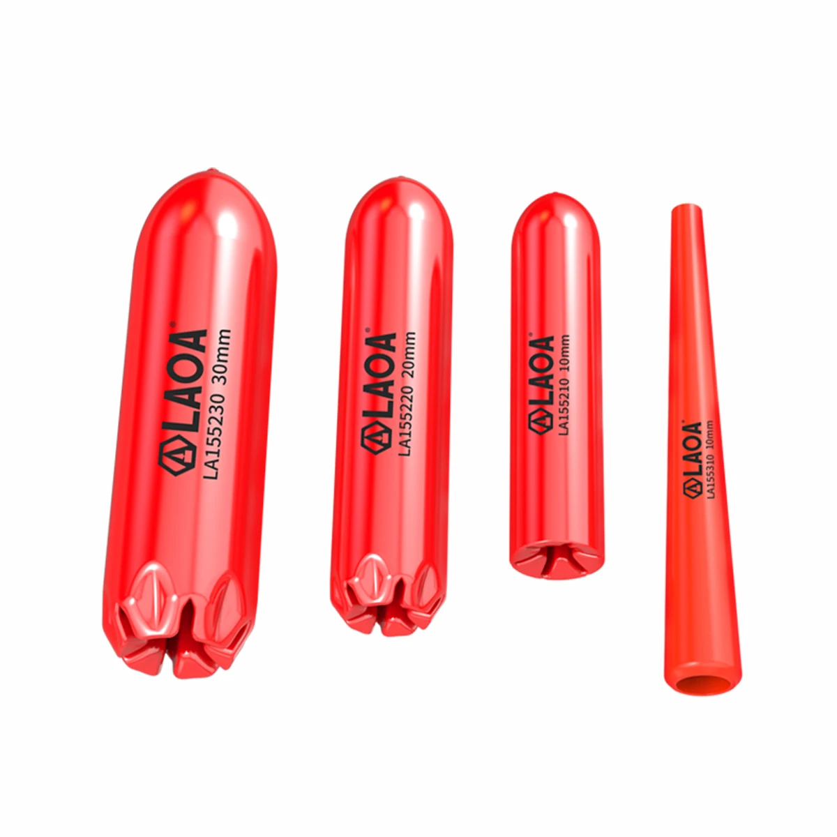 LAOA Insulated Wire Clamping Slip-On Sheath Tapered Cylindrical Sleeve Crimp Cap 10mm 20mm 30mm