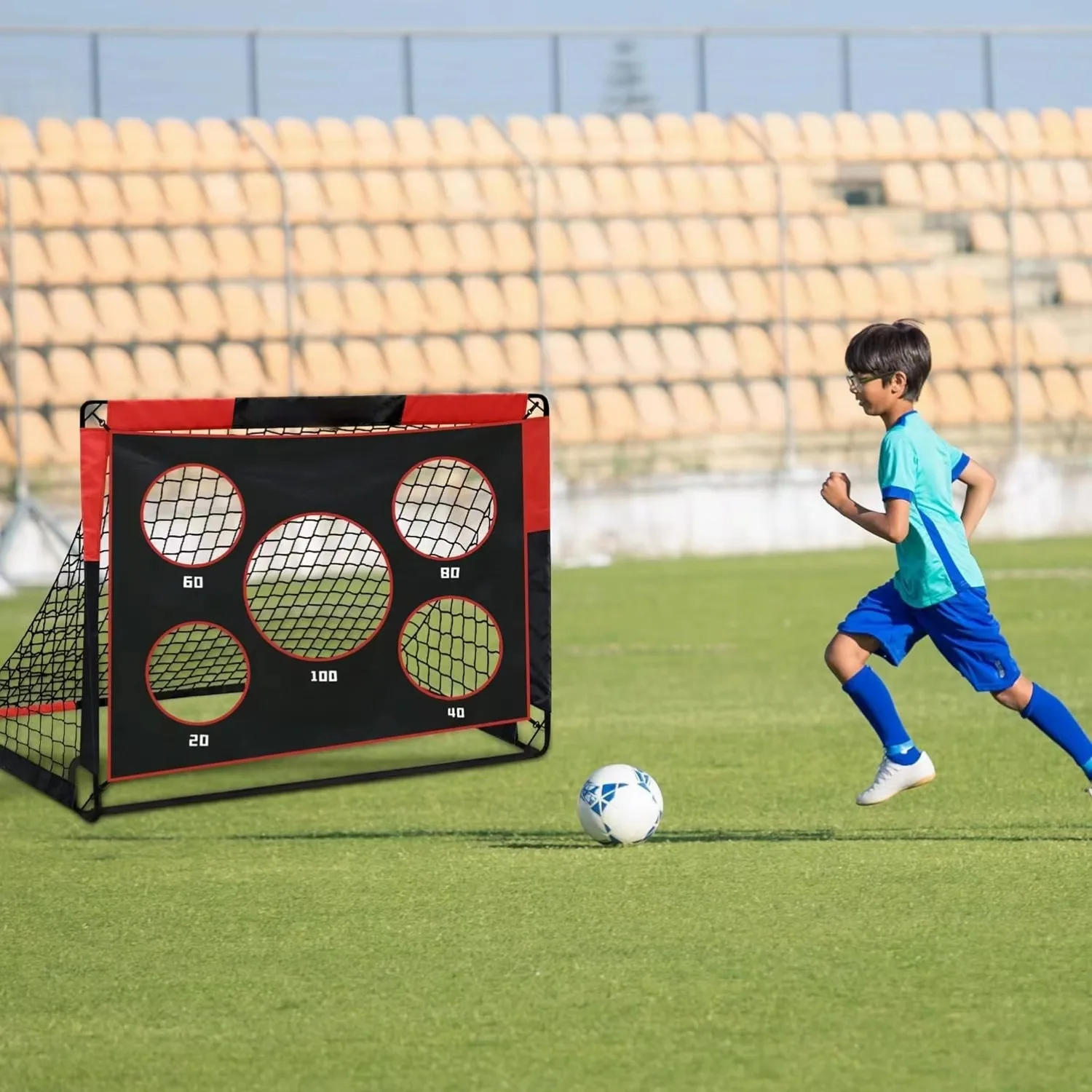 Football goal Football goal Football net Portable removable two-in-one goal 420D Oxford cloth Cross-border hot-selling