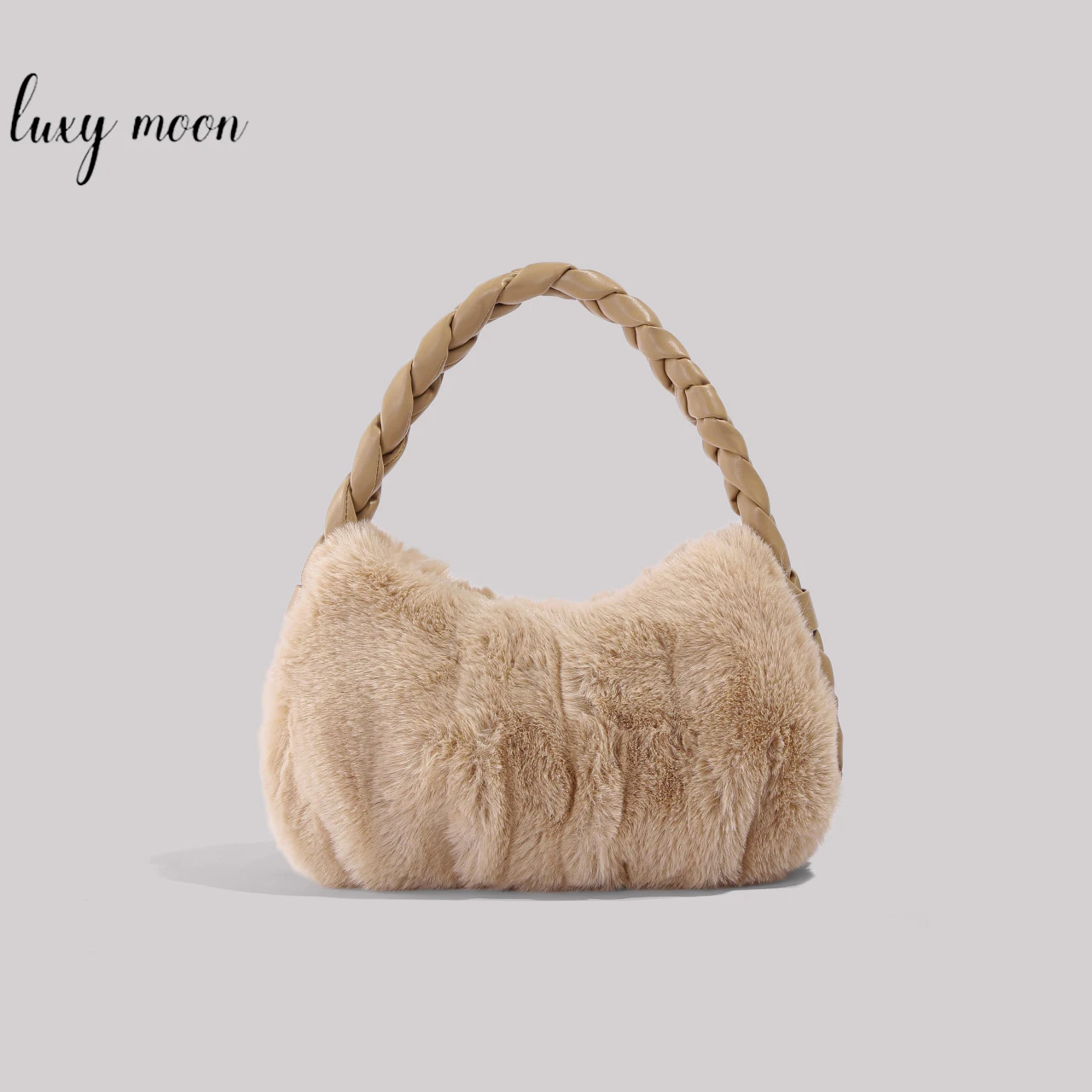 2024 New Autumn And Winter Style Tote Bag Wholesale Casual Cute Plush Handbag And Purse For Woman NE908
