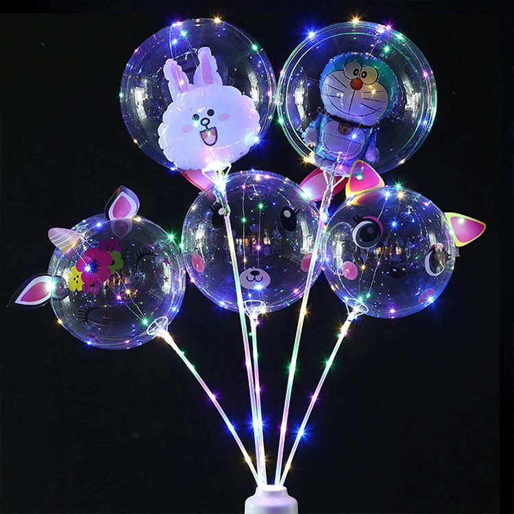 Led bobo balloons Christmas party balloons with led string light Led balloons