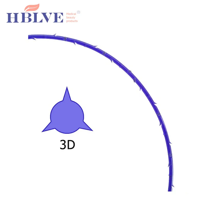 absorbable pdo thread lift 3d cog thread lift face l blunt cannula