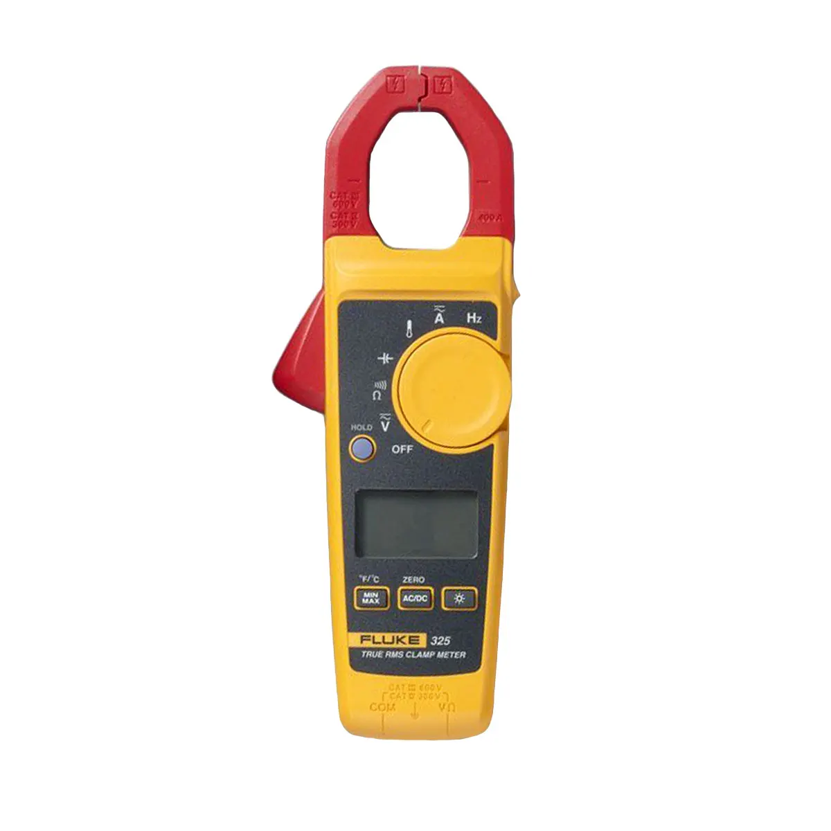 Two-year warranty Slim ergonomic design Temperature and capacitance measurement Fluke 325 True-rms Clamp Meter
