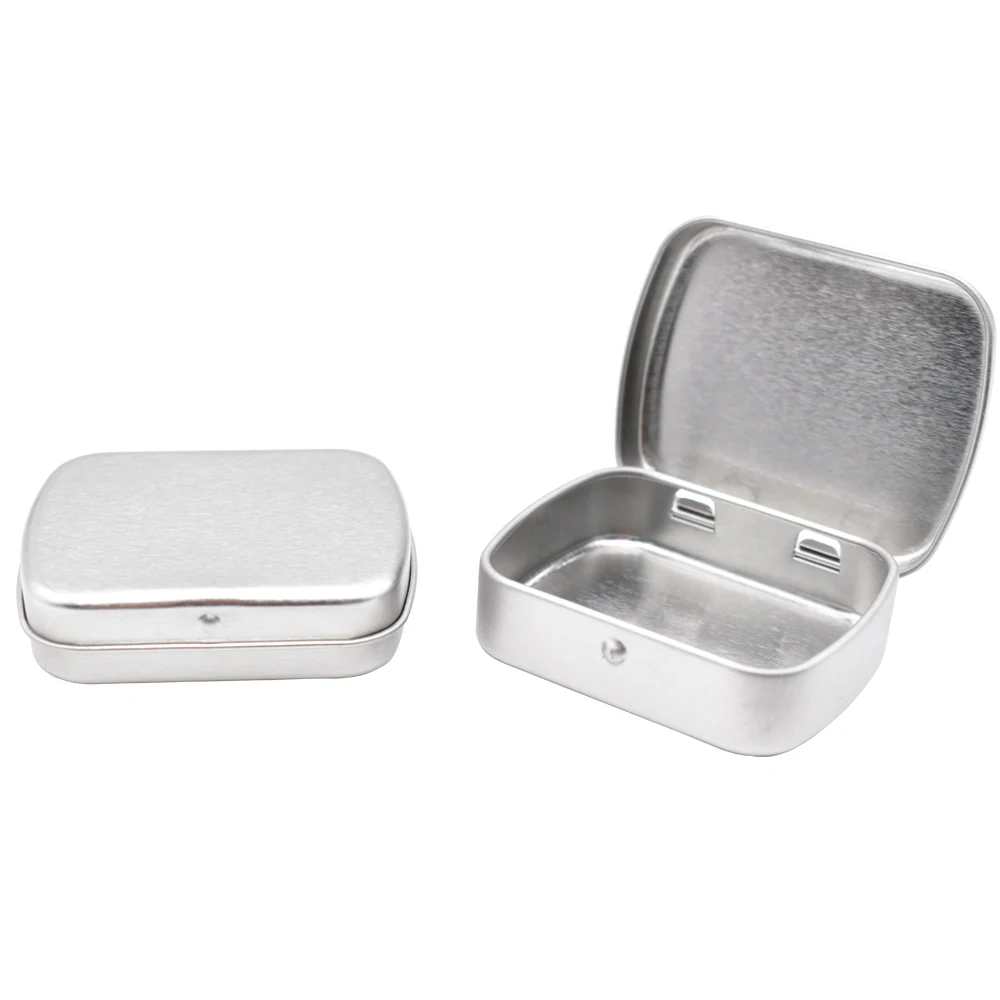 Шарнирная маленькая металлическая жестяная коробка для мятных конфет от производителя