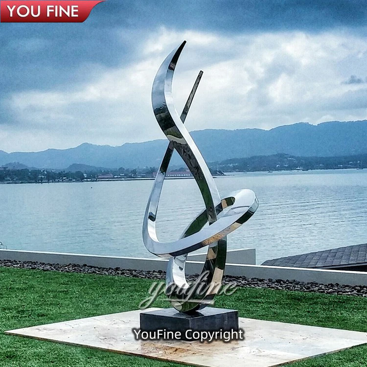 Mirror Polished Stainless Steel City Sculpture