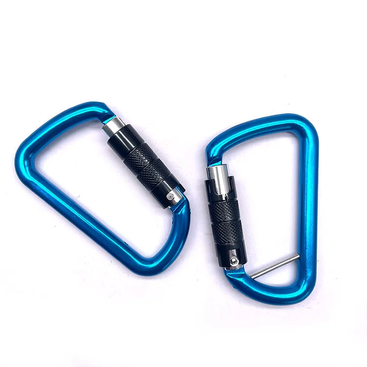 Шнурок 9 кН D-образной формы на заказ автоматические винтовые крючки многофункциональный инструмент для кемпинга открытом воздухе черный карабин