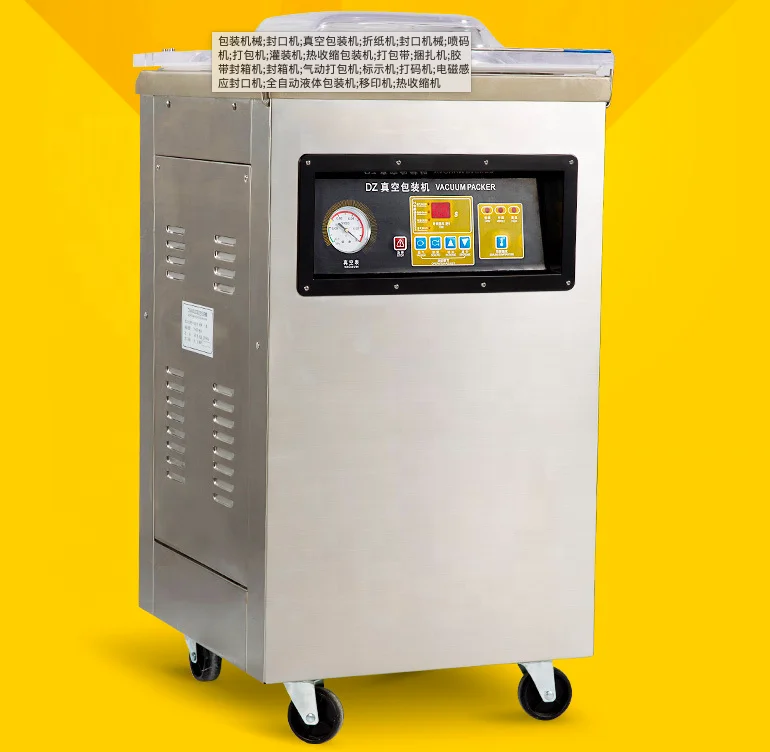 DZ400 DZ500 DZ600 single chamber vacuum plastic bag sealing machine, food bag vacuum sealer