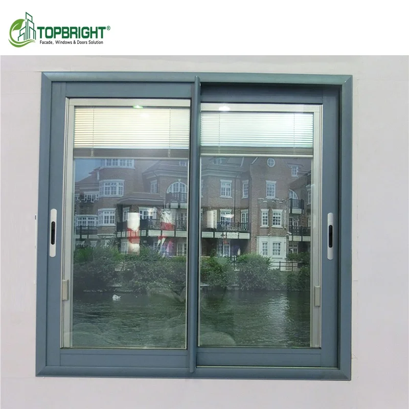 Hurricane 3 panel double sliding windows msquito net aluminum alloy doors and windows