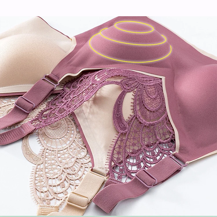 Plus size Wireless latex large size butterfly beauty back sports sleep thin bra big breast sports underwear bra women