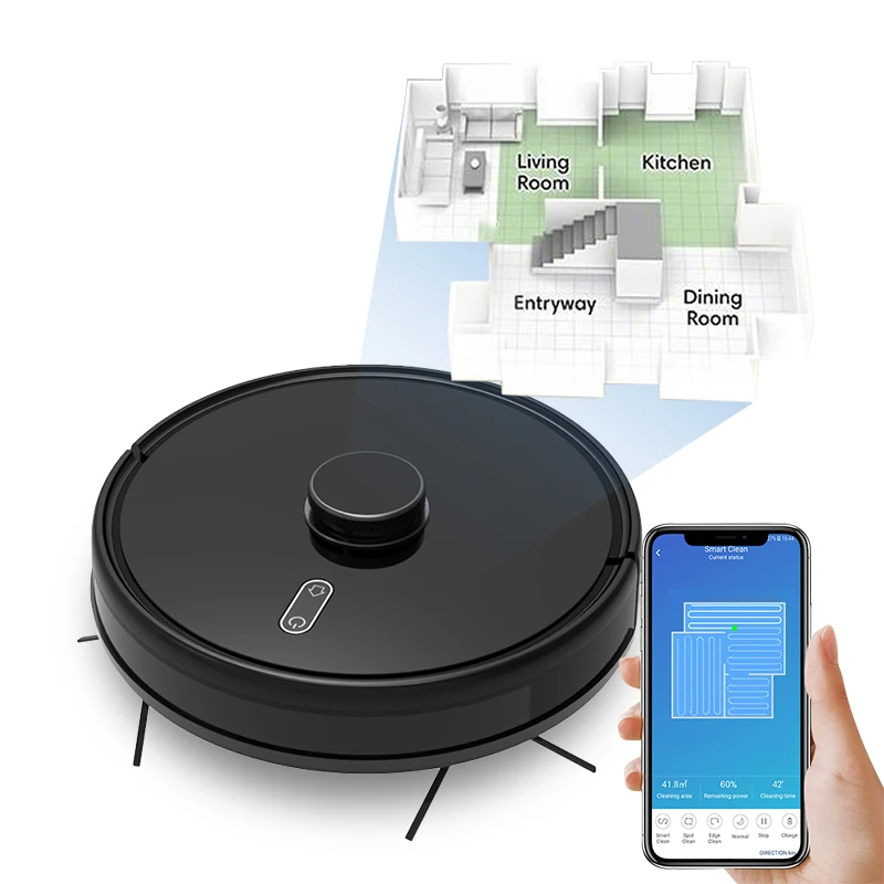 China Good Price Home Robotic Cleaner Automatic Floor Mopping Automatically Recharge BLDC Nidec Motor Glass Robot Cleaner
