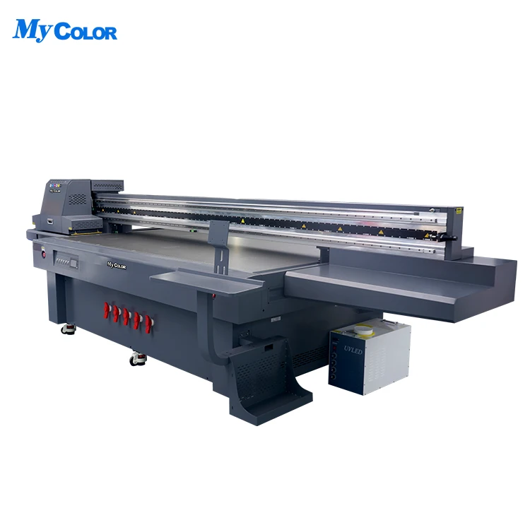 Mycolor 2513 Flatbed UV Printer Large Format UV Flatbed Printer Acrylic Printing Machine 2.5*1.3m Height Adjustable UV Printer