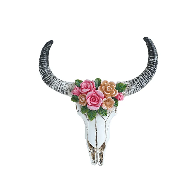 sheep skull bobble head cheap decorating ideas for living room walls Animal Cow Buffalo Bull Skull Head for interior Wall Decor
