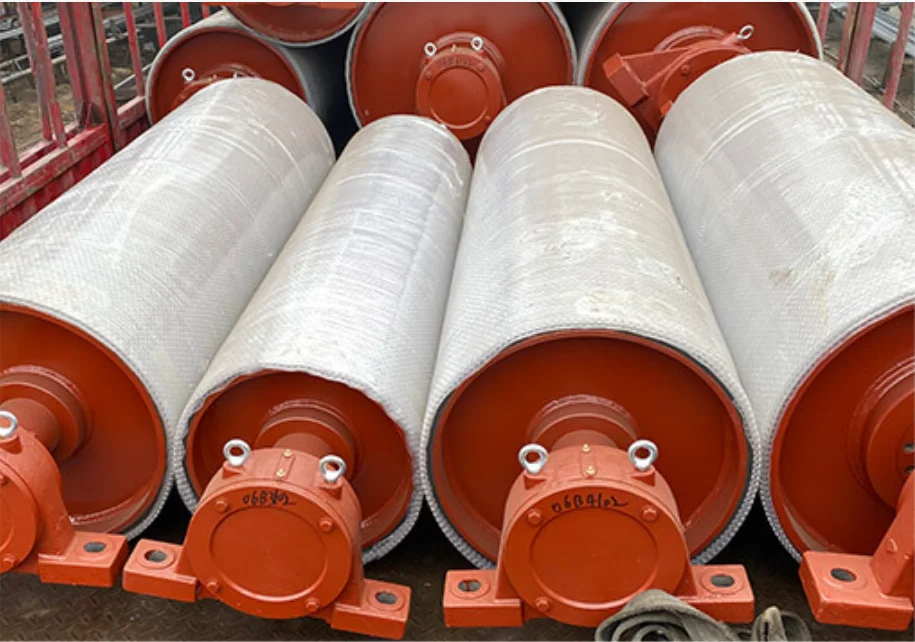Motorized Drive Pulley Conveyor Belt Pulley with ceramic lagging