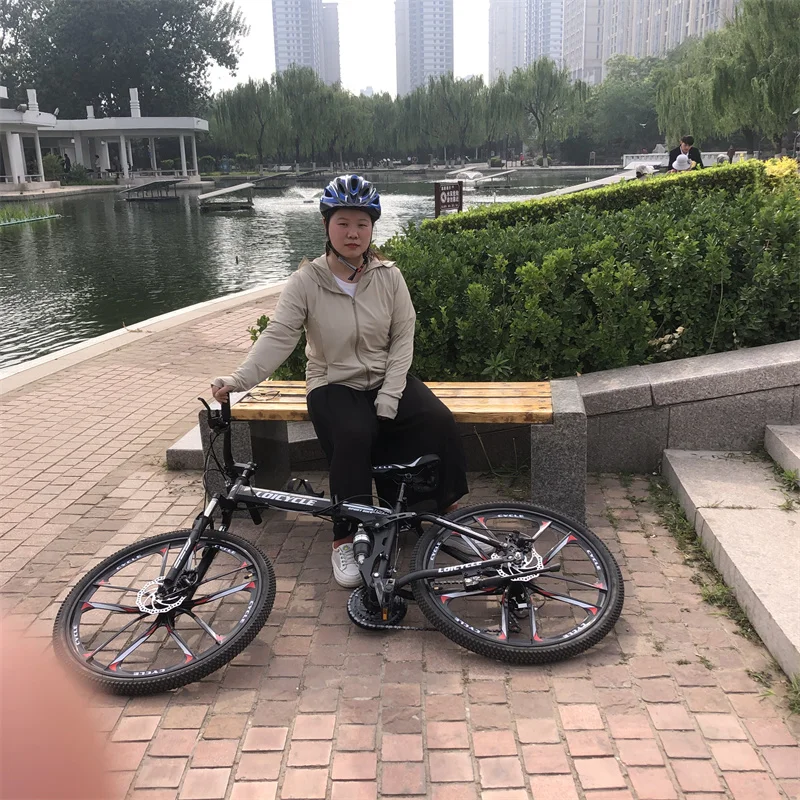 Eco-friendly Factory 26 Folding Mountain Bike 21 Speed bicycle For Man women