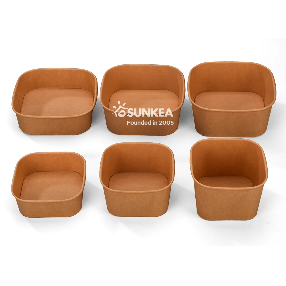 Disposable Take Away 12 oz Paper ramen Bowls With Lids