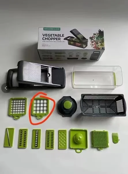 Amazon 12 в 1 руководство Овощной овощерезка Veggie Чоппер для нарезки лука нож резки