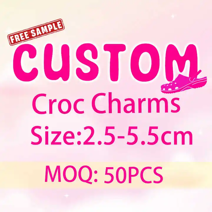 Factory wholesale custom charms for croc shoes croc charms custom PVC shoe charms
