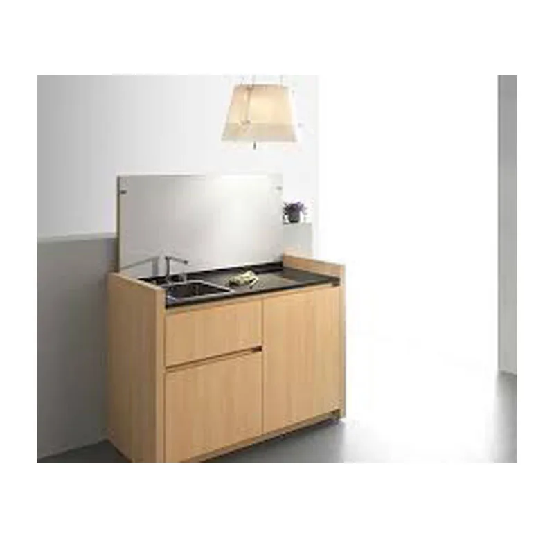 Simple Design  Kitchen Cupboard Modern Compact Mini Small Kitchen Cabinet Set With Sink Refrigerator For Small Spaces Room