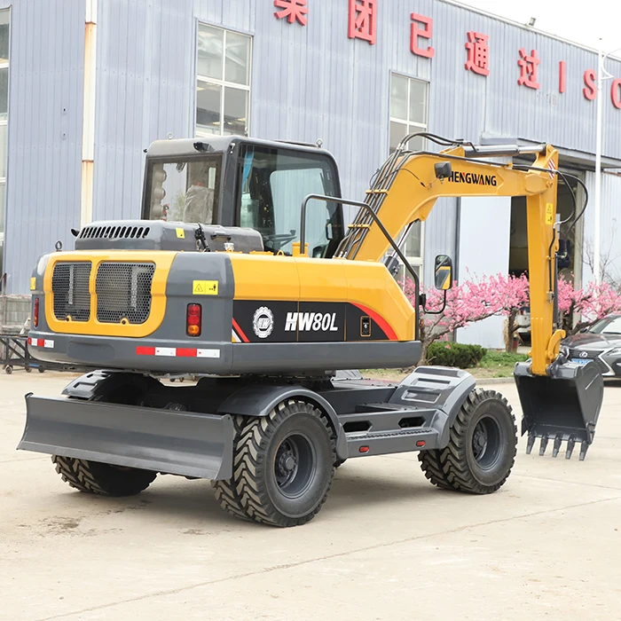 6 ton  7ton 10ton 8ton mini  excavator on wheels with high quality wheel type excavator with bucket excav for sale