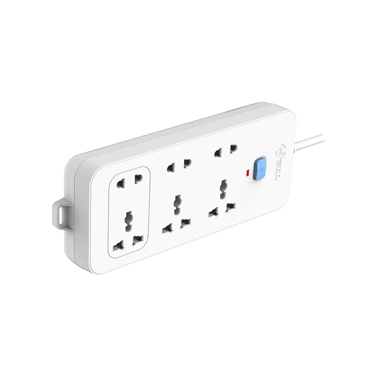 Hot sell Cambodia EU standard 6 way 5 m power cord  electric plugs sockets dc surge protector