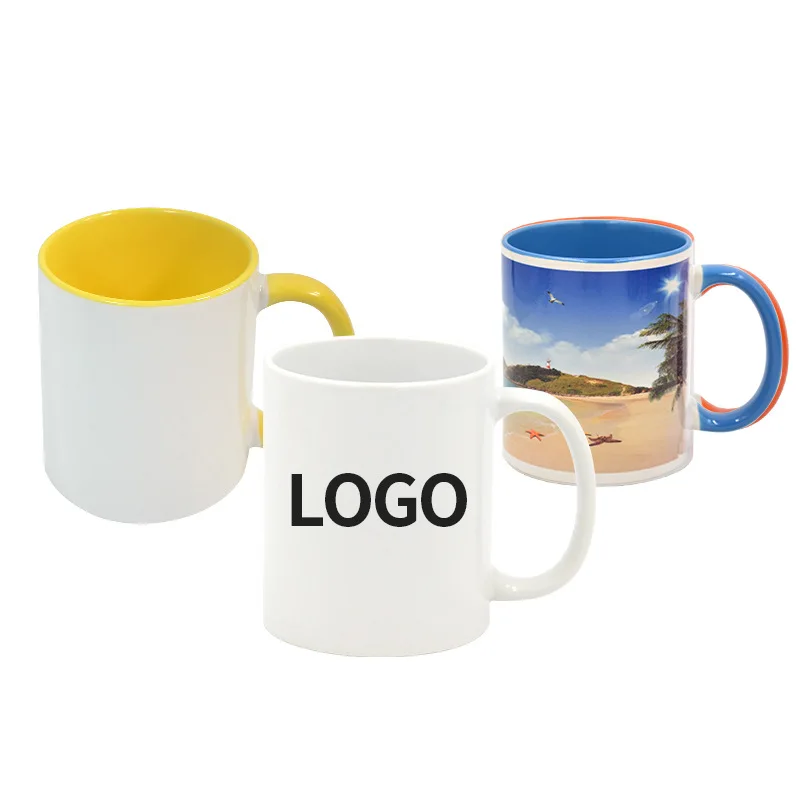 11oz 15oz Wholesale Cups Black Coffee Ceramic Mug Blank White Sublimation Mug Personalized