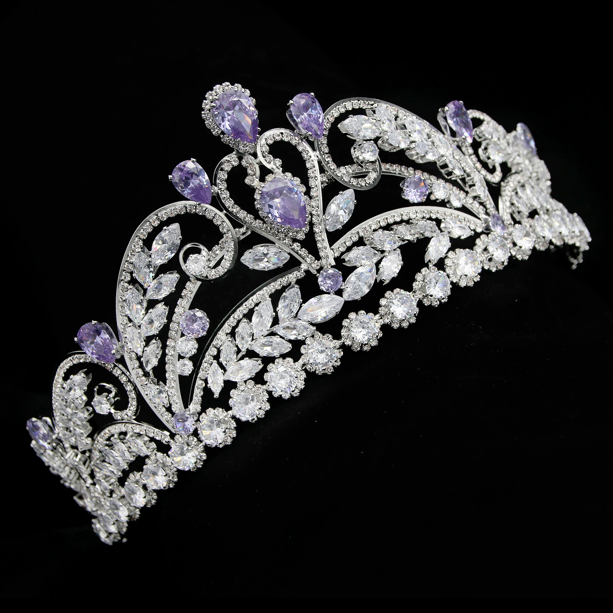 Bohua Jewelry New Design bridal hair accessories Zircon Princess Crowns Wedding Bridal Tiaras for women