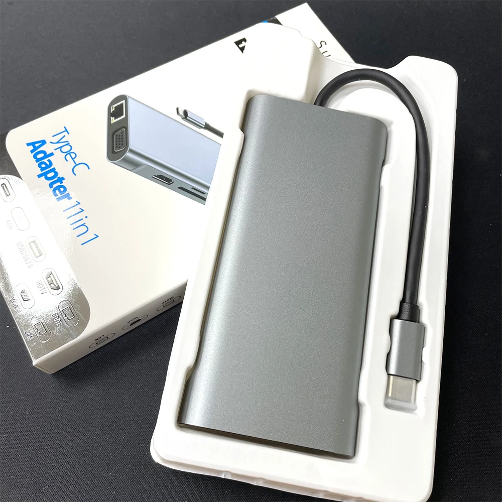 USB C Docking Station Dual Monitor 11 in 1 USB-C Laptop Docking USB Type C Hub Multiport Adapter Dongle