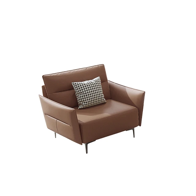 Nordic small apartment living room light luxury fabric sofa modern minimalist luxury down models single technology fabric sofa