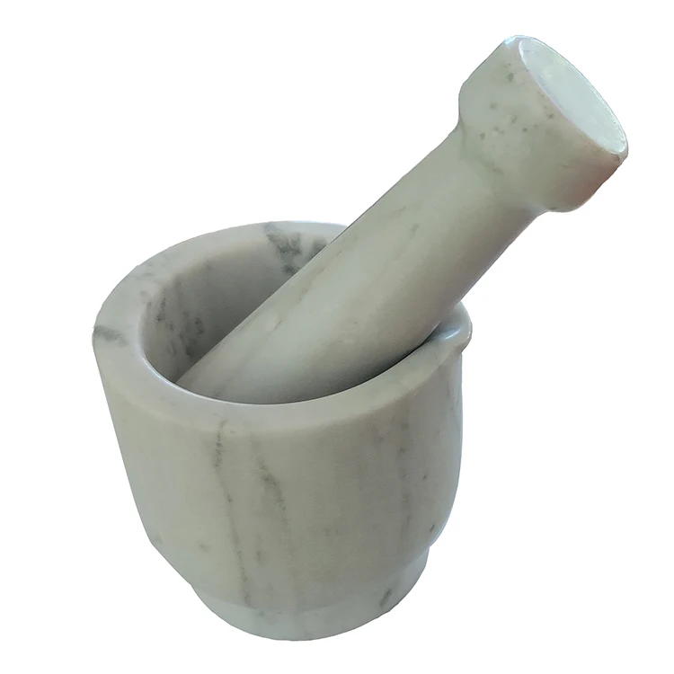 Wholesale Natural Marble Stone Large Mortar and Pestle Set