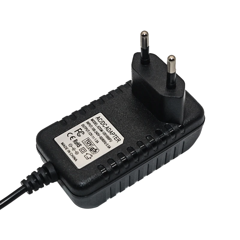 12V1A Новый 100 переменного тока V-240V преобразователь адаптер питания DC 12V 1A 1000mA блок EU Plug 5 мм x 2 1