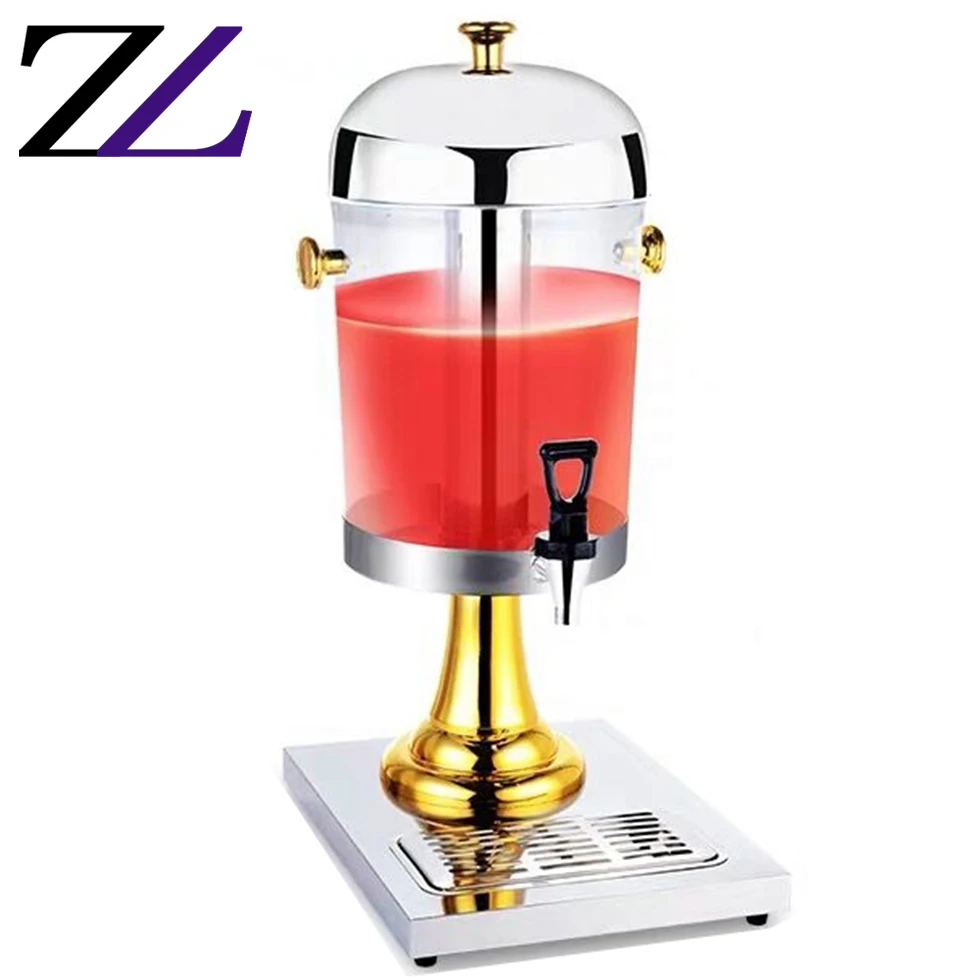 Modern party wedding sale 8L gold single round tank buffet fresh cold sugar cane juice extractor machine juice drink dispenser