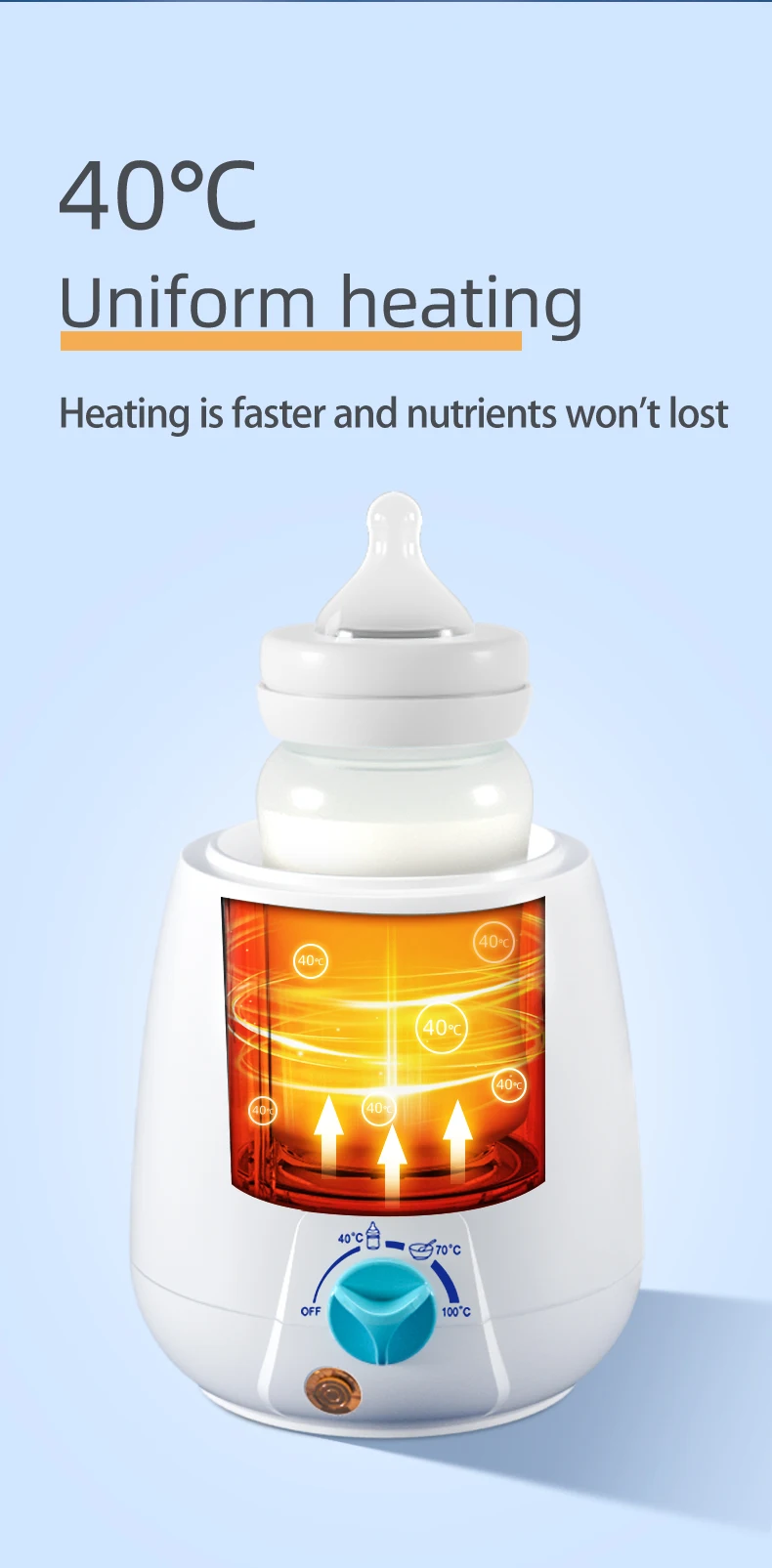 2023 fast heating universal best baby bottle warmer for breast milk