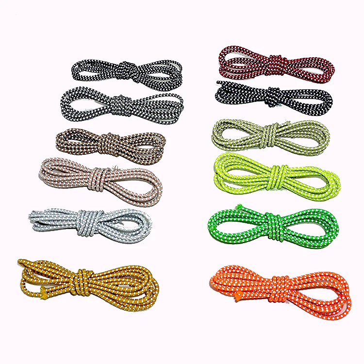 3MM Elastic Cord 120CM Rope Elastic Drawstring Cord Elastic Cords Reflective Bungee Elastic Cord For Shoelaces