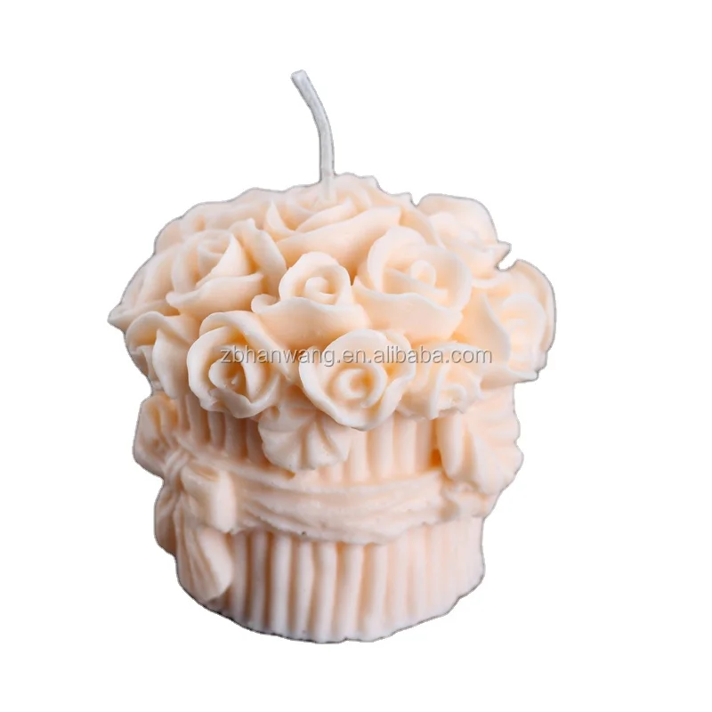 LZ0023 FOB zibo fast delivery distinctive silicone rubber handmade flower candle moulds