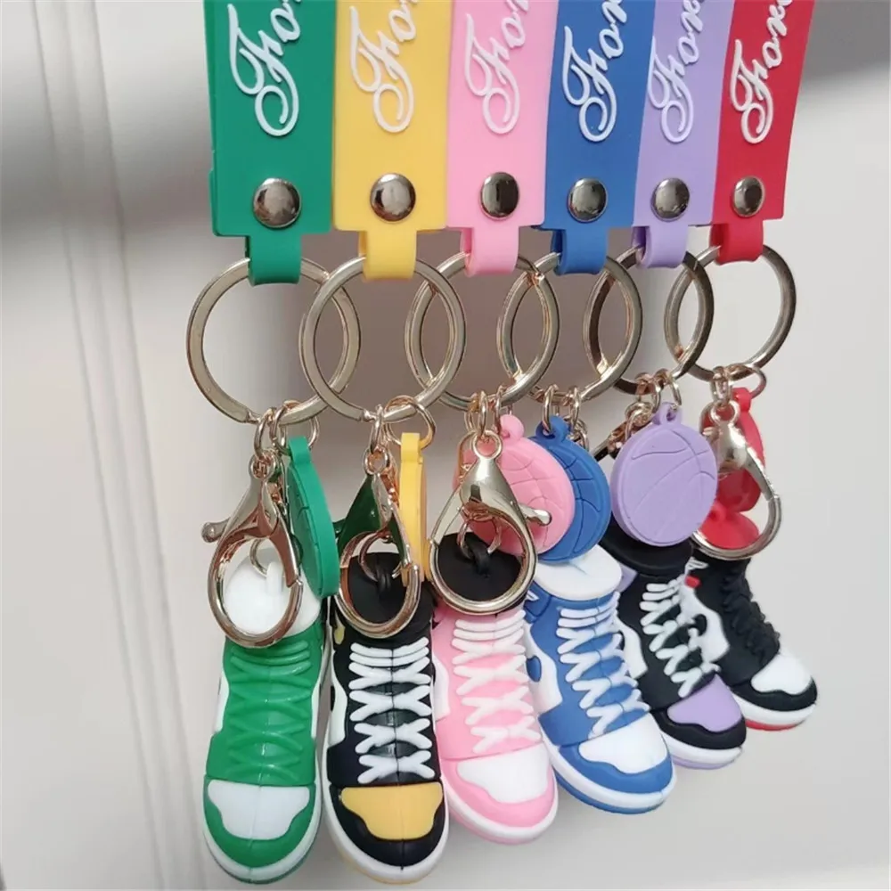 Manufacturer Custom Hardware Metal Shoe Keychains Silicone Pvc Wrist Key Chains