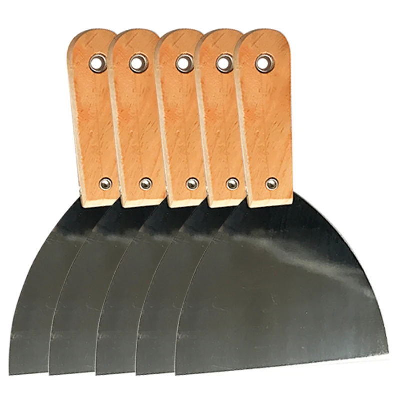 Hot selling high quality premium stainless steel wooden handle stiff putty knife Putty Knife Wood