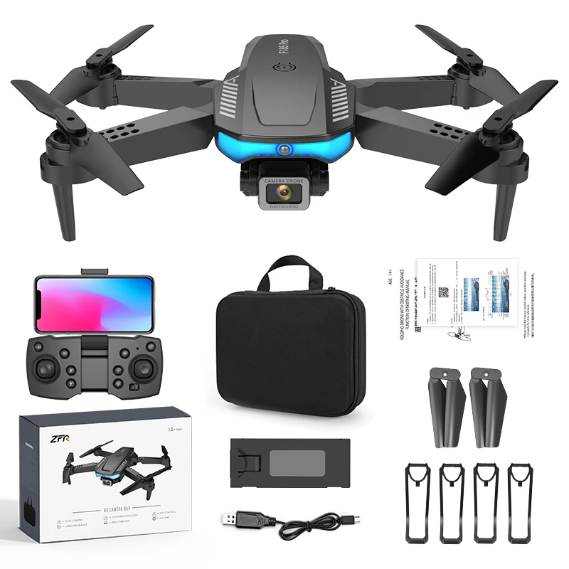 F185PRO Optical Flow Remote Control Quadcopter Drone Dual Camera 4K HD Obstacle Avoidance Beginner APP Controlled Drones