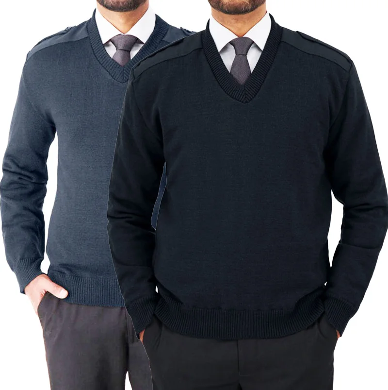 2024 Hot Selling Company Bank Office Employee Pullover Uniform Sweater OEM/ODM Knitted Corporate Airline Uniform Sweater