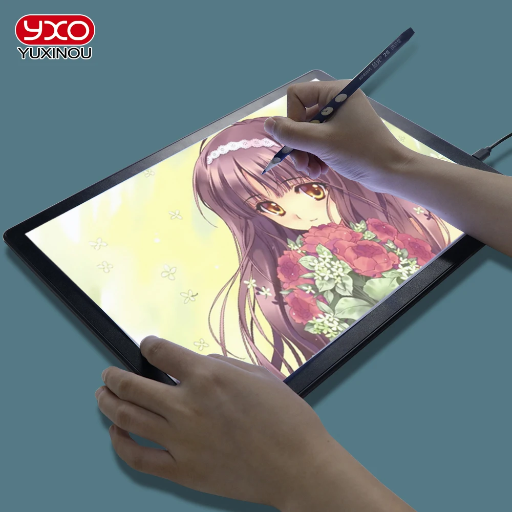 A4 Slim Portable LED Lightbox Magnetic Tracer USB Power Cord Adjustable Brightness LED Art Tracer Pad