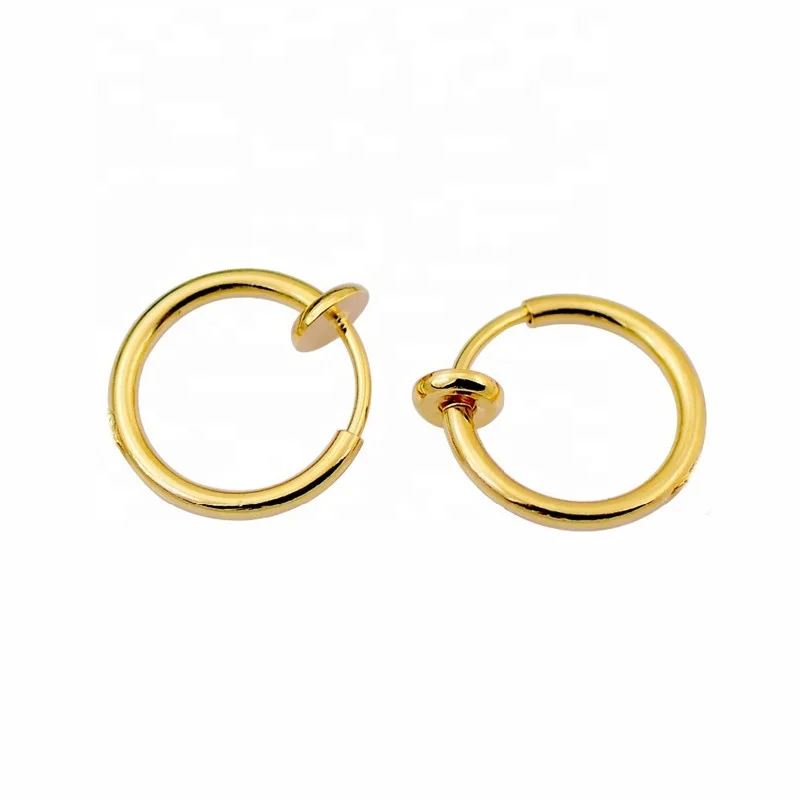 supplier non ear hole spring elastic rod ear ring clicker student imitated clip on earring