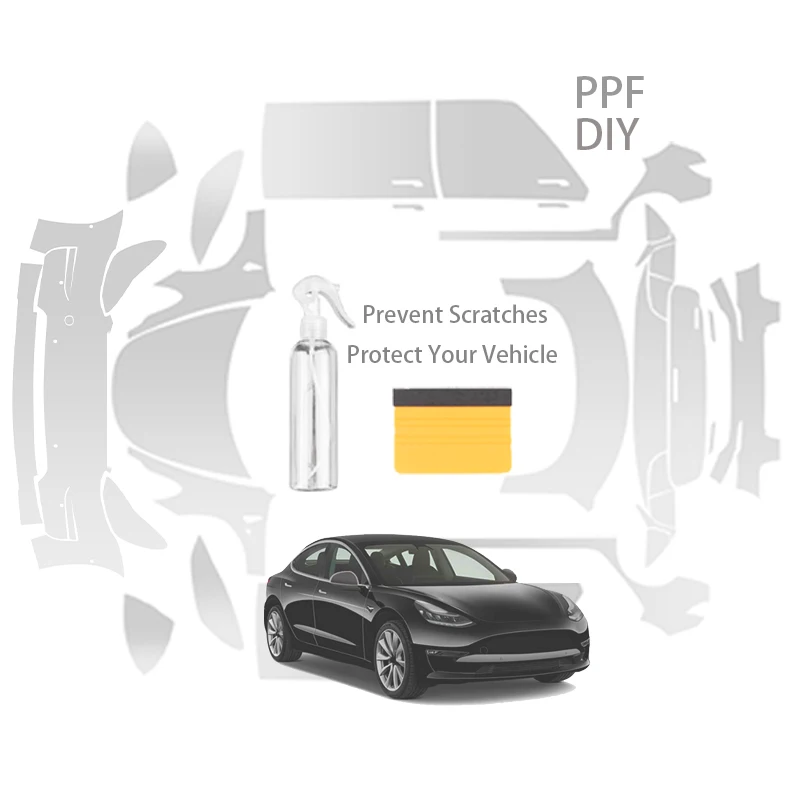 Пленка для защиты краски для Tesla Model 3 Highland 2024 8,5 Толстая прозрачная Автомобильная прозрачная ТПУ PPF комплект прозрачная наклейка авто наклейка