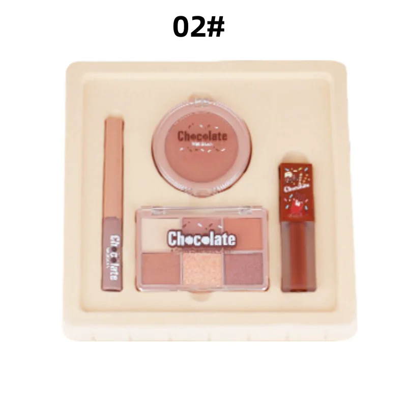 Hot Selling Private label Cosmetics Makeup Set Mascara Lip Gloss Blush Eyeshadow Kit 5 in 1 High Quality