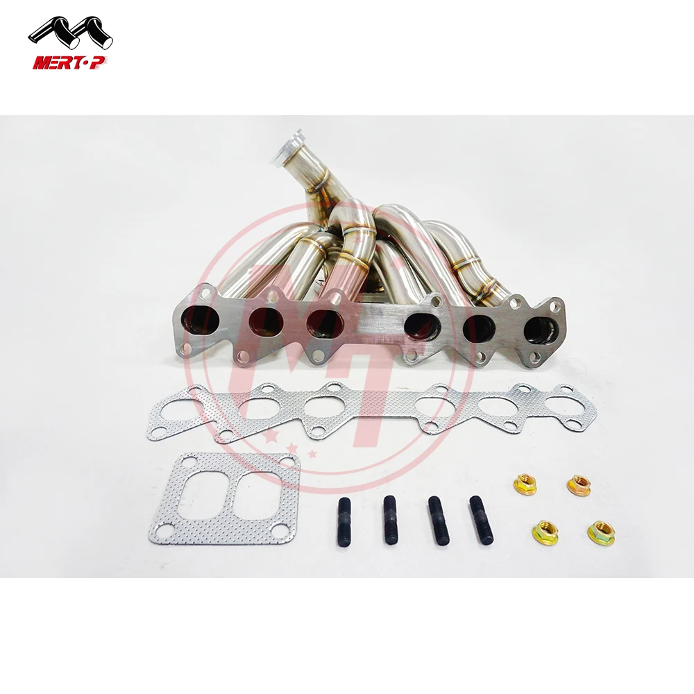  Выпускной коллектор Mertop Upgrade для игрушек толщиной 3 мм Sup ** 2JZ-GTE Twin Turbo T4 с разделенным фланецем