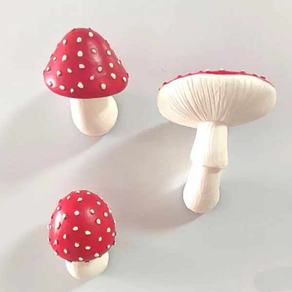 Best Selling Red Mushroom Refrigerator Magnet Office Decorative 3d Resin Fridge Magnet Buy